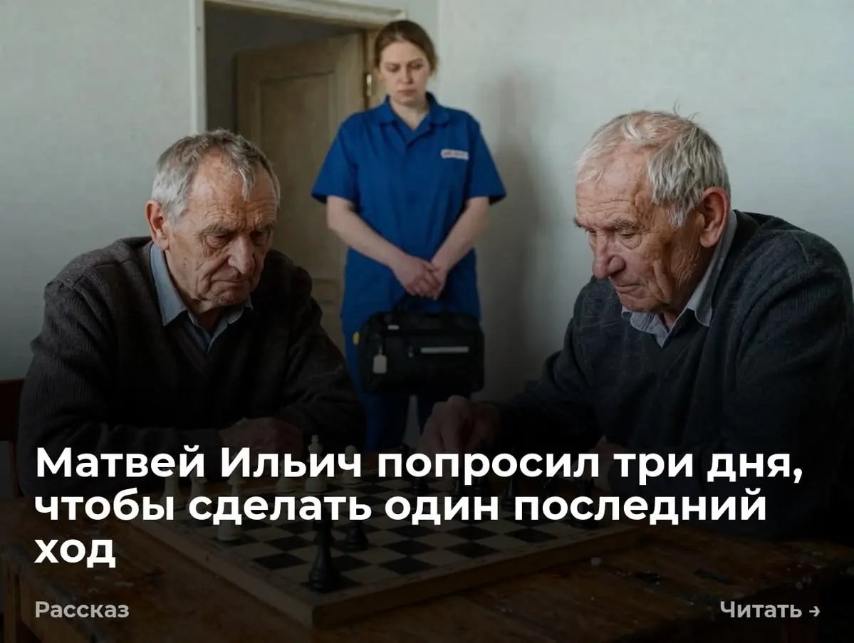 Матвей Ильич попросил три дня, чтобы сделать один последний ход
Сижу я как-то в своём медпункте | Сетка — социальная сеть от hh.ru