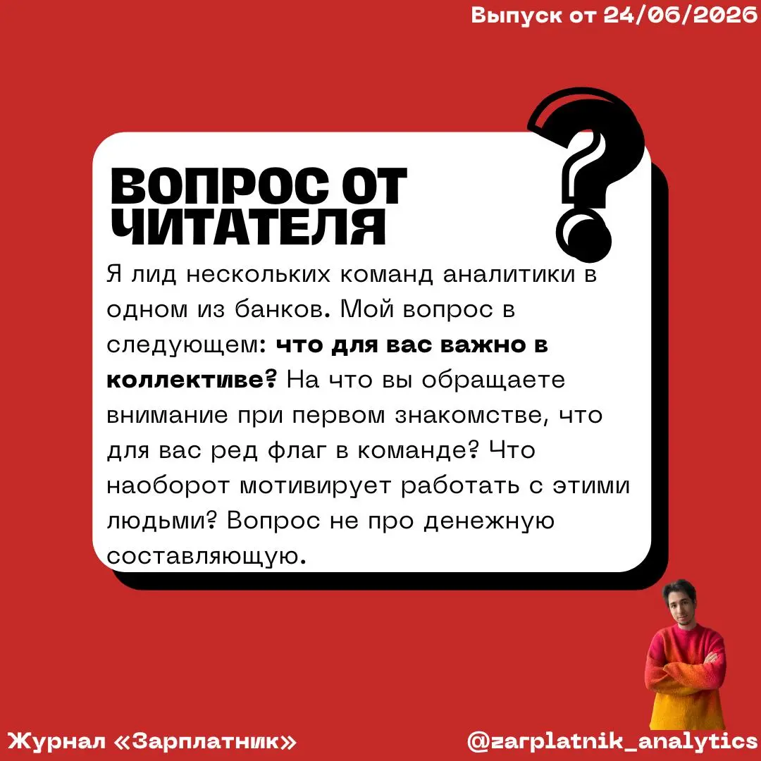 💰 Вопрос от читателя, выпуск #68
В этой рубрике можно анонимно задать вопрос через форму, по желанию описав свой бэкграунд, а на вопрос ответят другие читали в комментариях
Пишите в комментариях, что ... | Сетка — социальная сеть от hh.ru