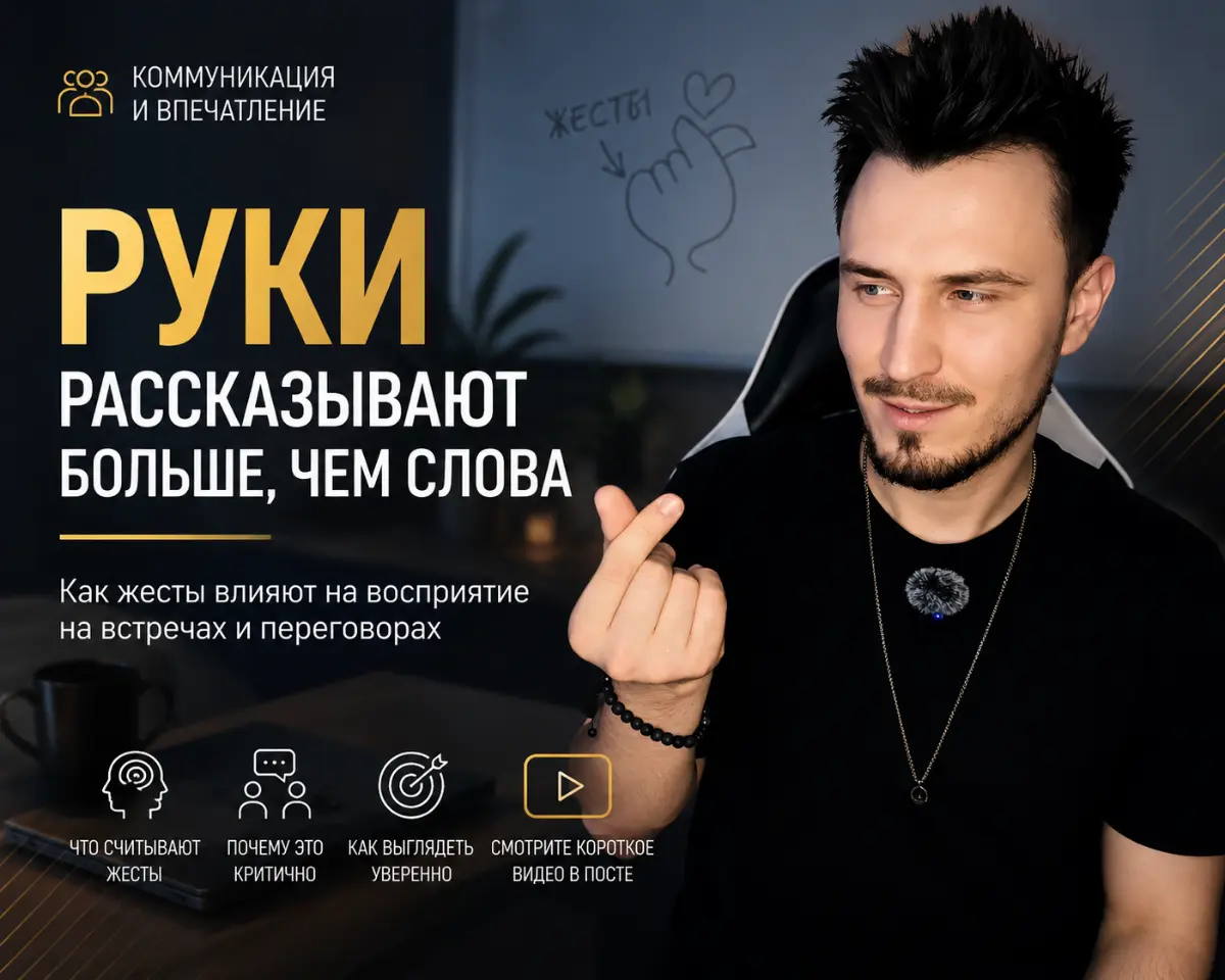 Что твои руки говорят на переговорах? | Сетка — социальная сеть от hh.ru