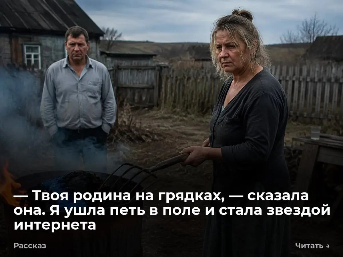 — Твоя родина на грядках, — сказала она. Я ушла петь в поле и стала звездой интернета
Тонька жгла в железной бочке свои старые галоши. Сверху бросила концертное платье. Синее такое, с блестками | Сетка — социальная сеть от hh.ru