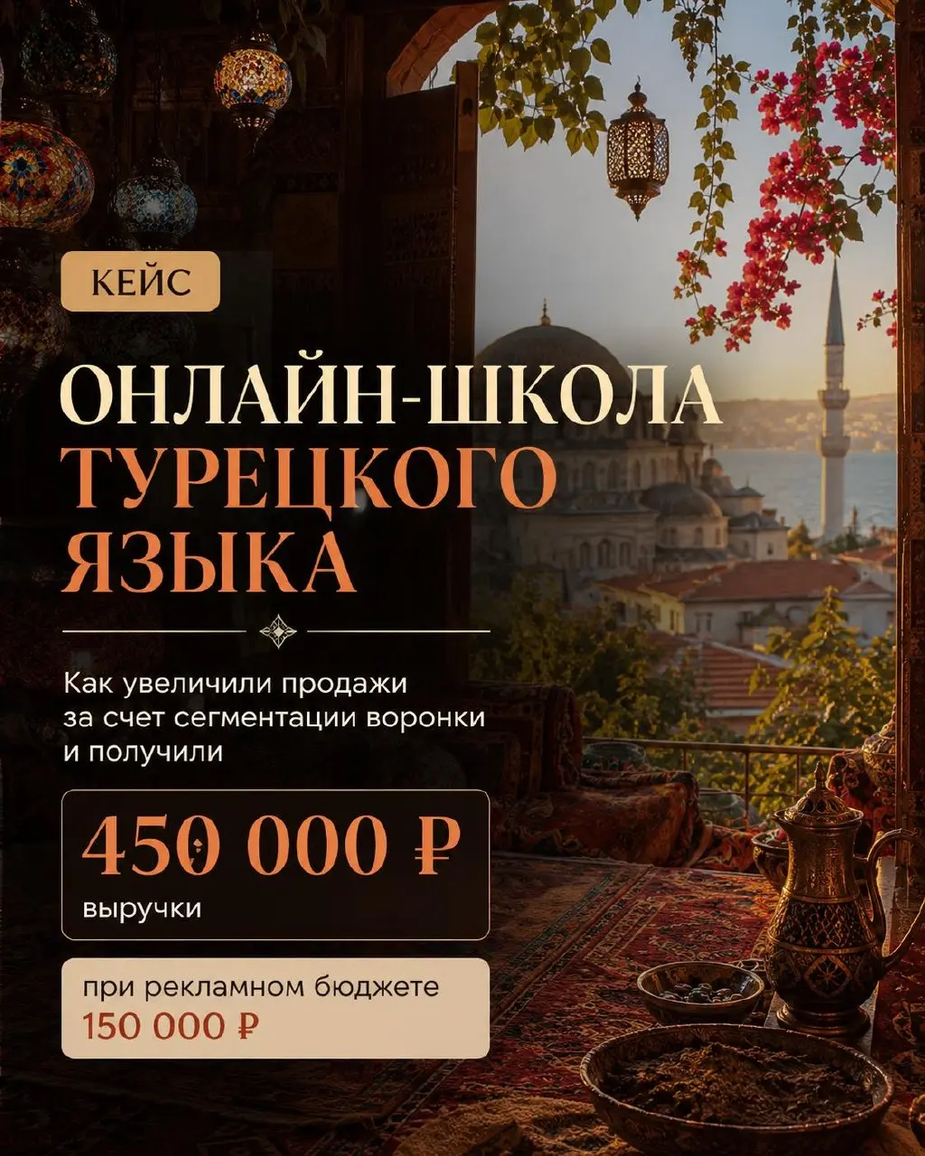 КЕЙС №5: онлайн-школа турецкого языка. Сегментация воронки.
Ниша: онлайн-обучение, иностранные языки
Канал трафика: Яндекс Директ
ГЕО: РФ + Казахстан | Сетка — социальная сеть от hh.ru