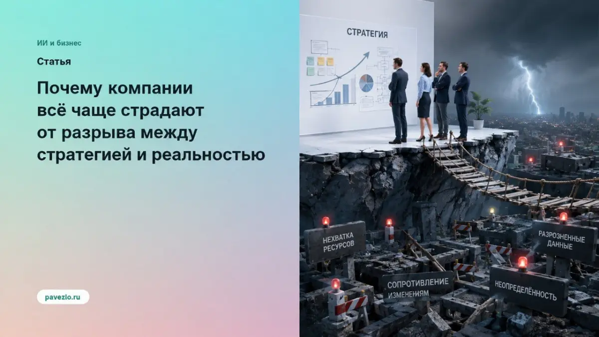 Разрыв между стратегией и результам в компании | Сетка — социальная сеть от hh.ru
