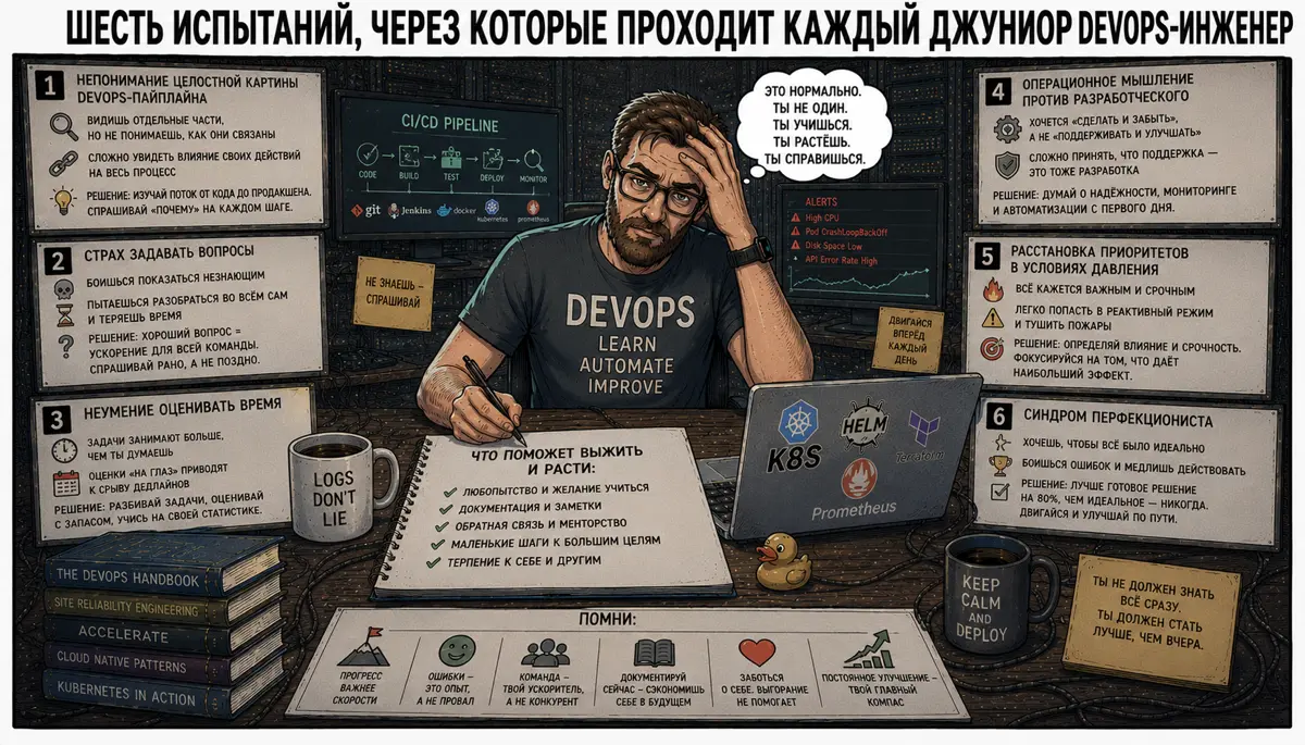 Шесть испытаний, через которые проходит каждый джуниор DevOp | Сетка — социальная сеть от hh.ru