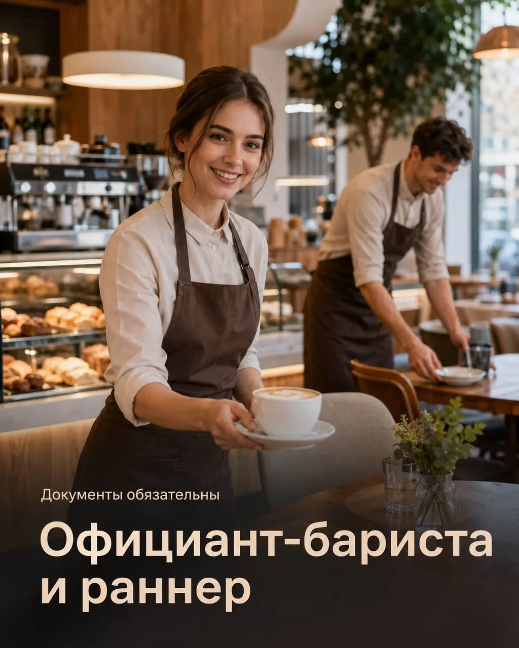 1️⃣ОФИЦИАНТ-БАРИСТА - от 5040₽/смена + чаевые2️⃣РАННЕР - от 350₽/ч
Хлеб и Печь
• Москва, м | Сетка — социальная сеть от hh.ru