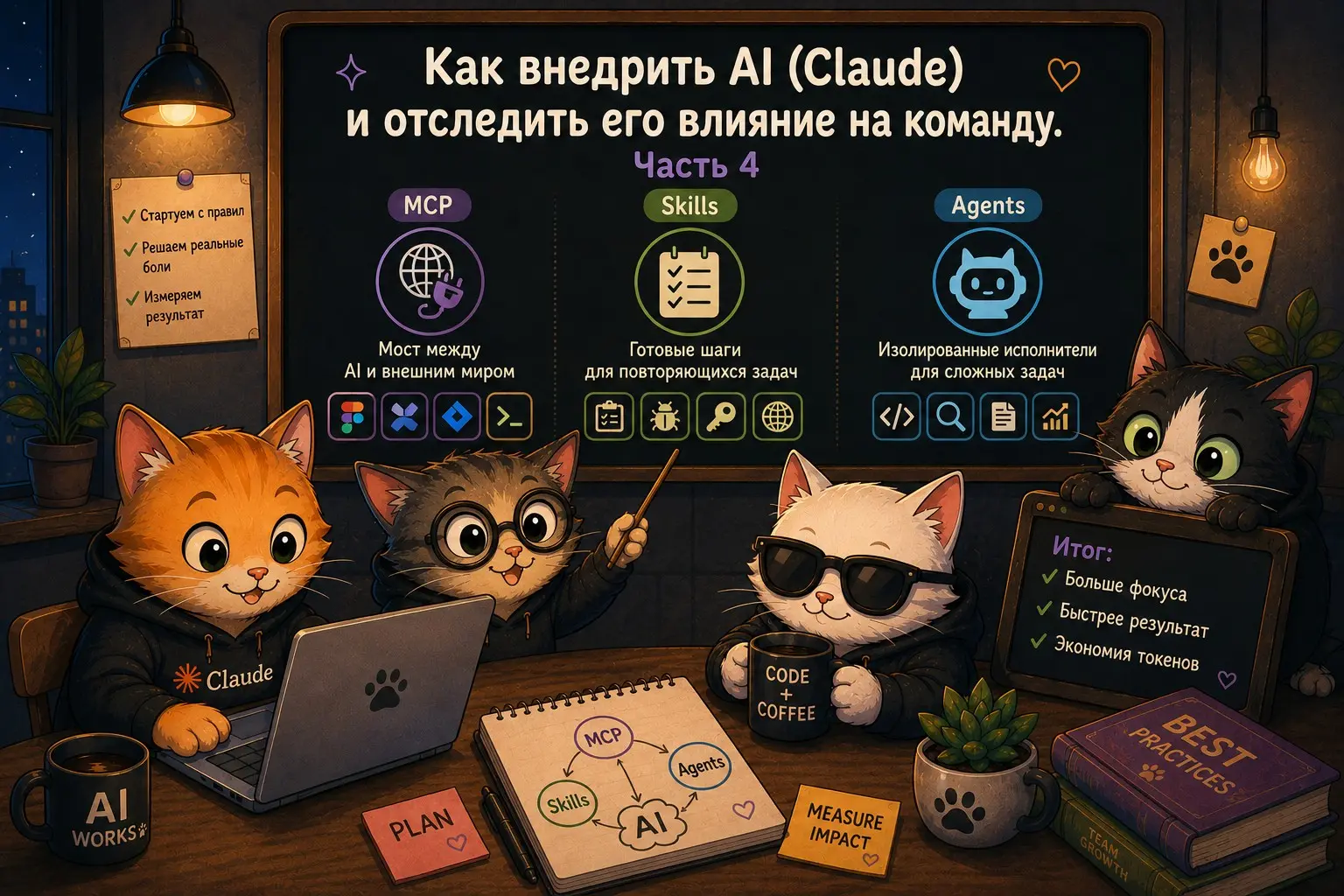 Как внедрить AI (Claude) и отследить его влияние (часть 4) | Сетка — социальная сеть от hh.ru