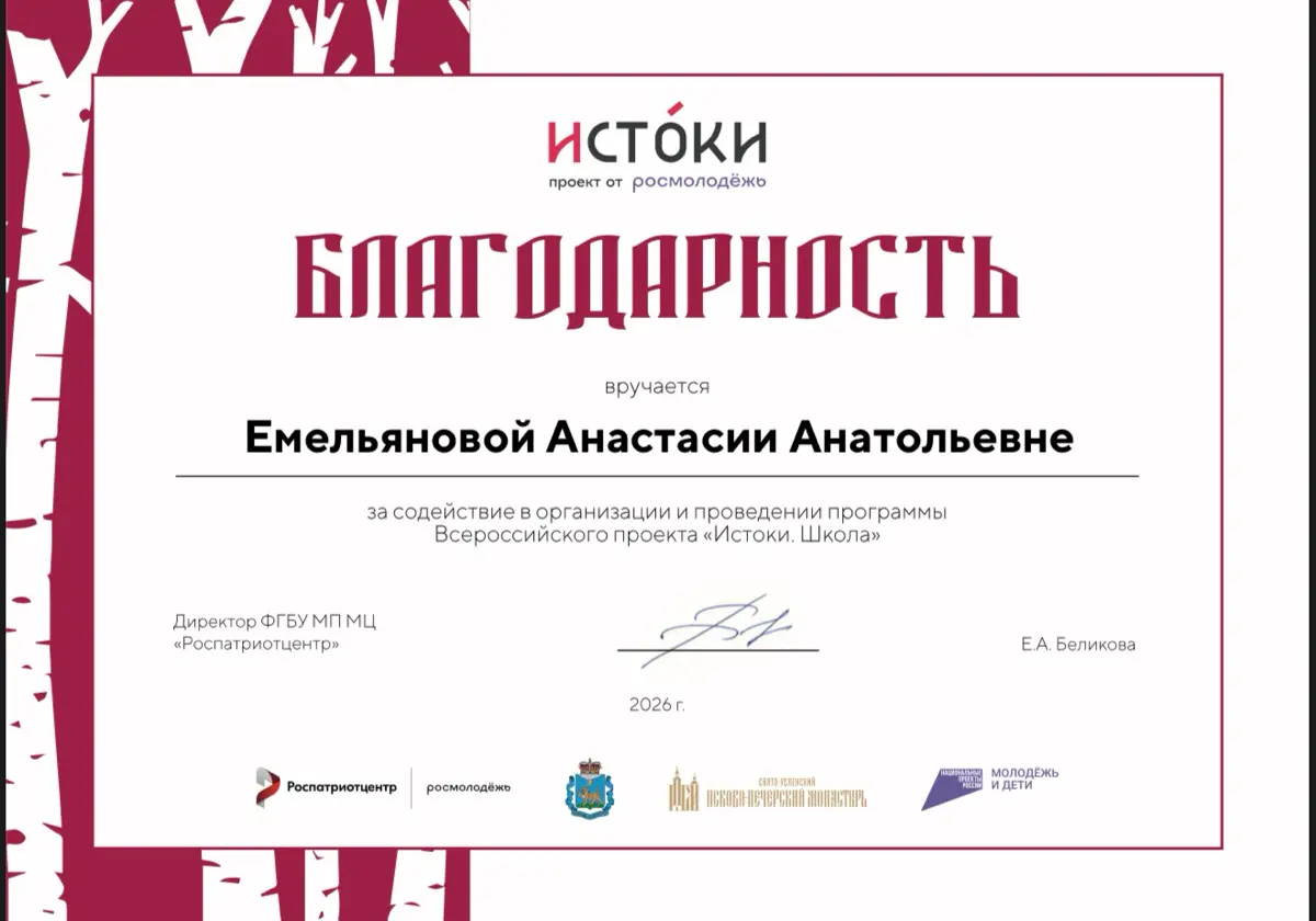 Благодарность Роспатриотцентра | Сетка — социальная сеть от hh.ru