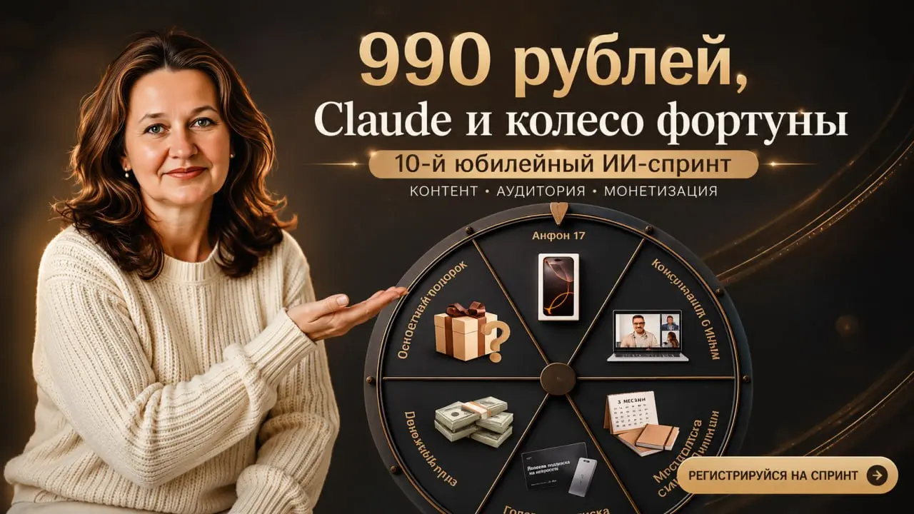 🔥 990 рублей, Claude и колесо фортуны
Я снова туда иду 😄
На ИИ-спринт | Сетка — социальная сеть от hh.ru