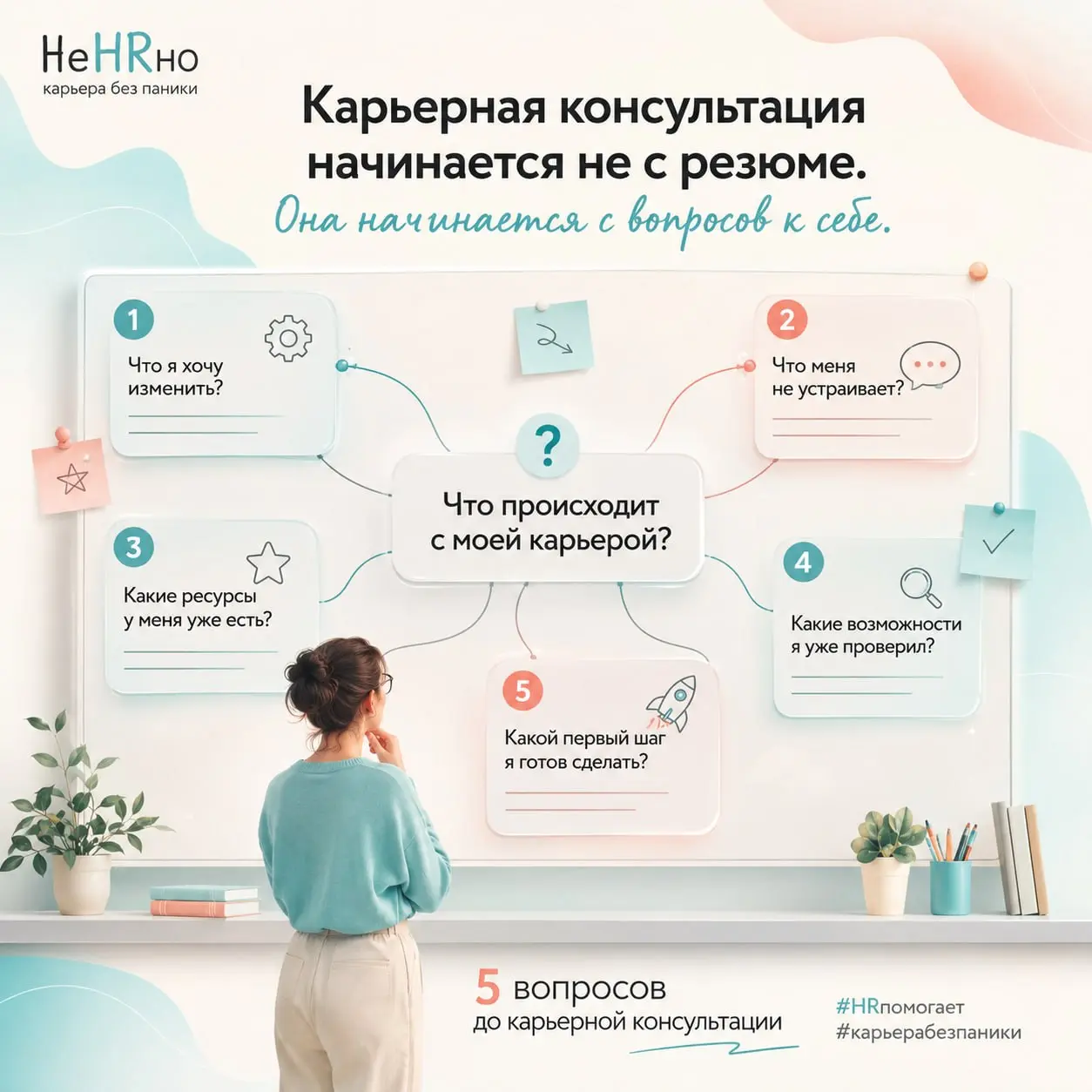 Как подготовиться к карьерной консультации: 5 вопросов к себе до встречи
Недавно мы говорили о том, как понять, что вам нужен карьерный консультант, а не новая вакансия | Сетка — социальная сеть от hh.ru