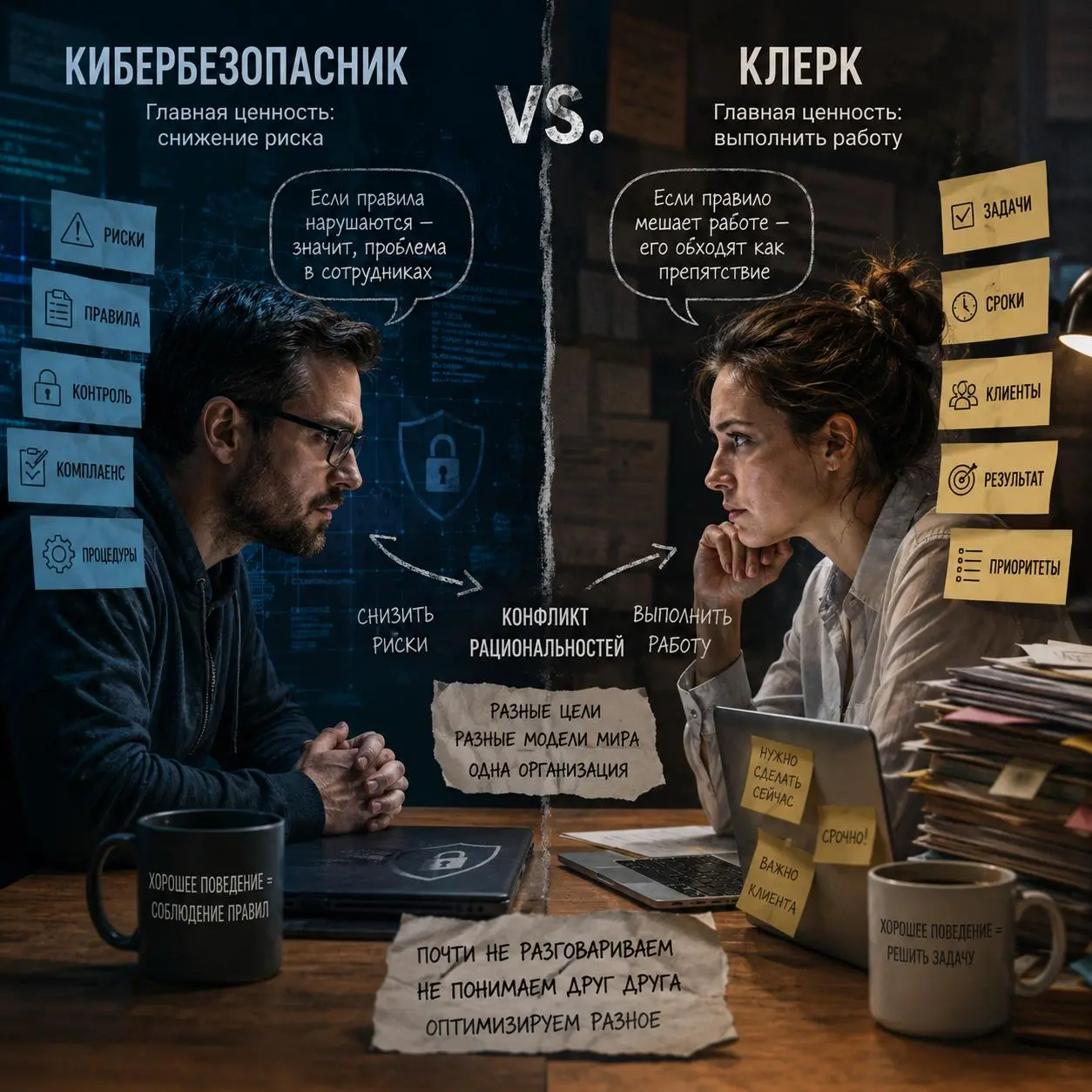 КОНФЛИКТ РАЦИОНАЛЬНОСТЕЙ
Один мой знакомый — очень опытный консультант — любит говорить:
«Заказчик хочет одно, говорит тебе другое, а на самом деле ему нужно третье…»
Консультанту часто ставят вполне ... | Сетка — социальная сеть от hh.ru