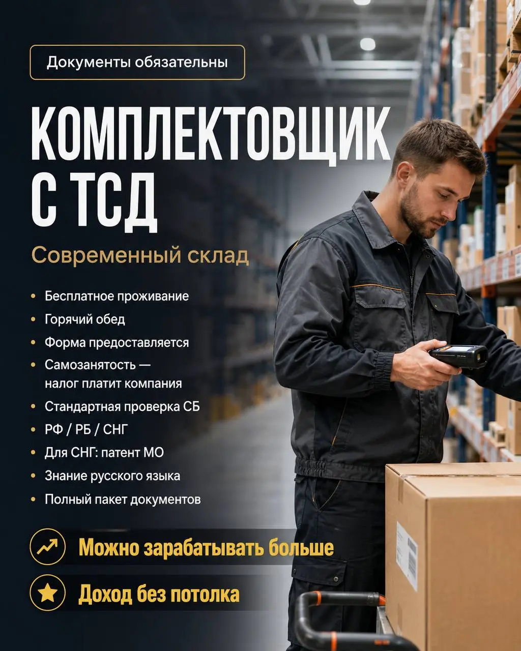 КОМПЛЕКТОВЩИК С ТСД
От 5 016₽/смена (вахта)
БК ТЕХНОЛОГИИ
• Московская область, Раменский район
• Логистика
• +79671555597
Полное описание вакансии размещено в Телеграм и Макс | Сетка — социальная сеть от hh.ru