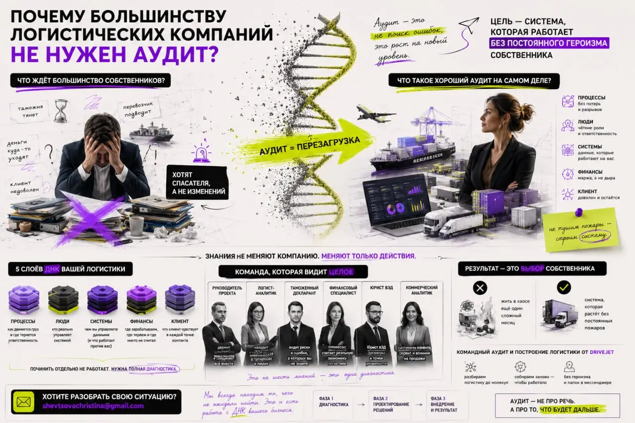 Почему большинству логистических компаний не нужен аудит?
Потому что хороший аудит — это вообще не про поиск ошибок | Сетка — социальная сеть от hh.ru