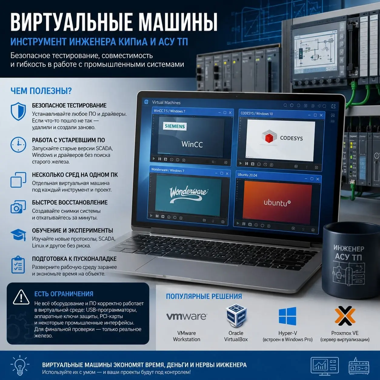 Виртуальные машины — инструмент, который может сэкономить инженеру не только время, но и деньги | Сетка — социальная сеть от hh.ru