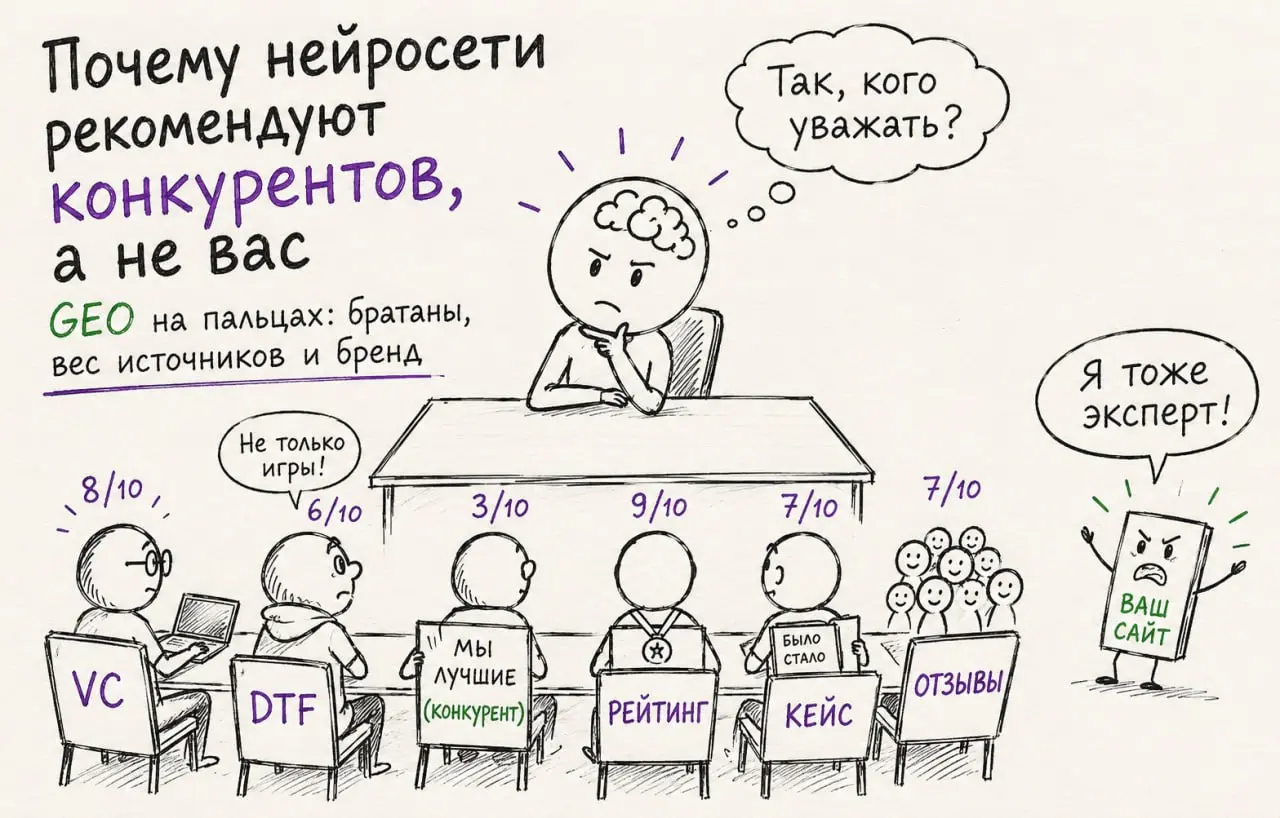 Решил разбавить корпоративный вайб, Пацанским флексом 🐸
Чисто привлек Зуммеров и Миллиниалов
По мотивом поста "Все продают AI SEO под видом GEO" Статья!
Экспериментирую в своем стиле, не залетит, знач... | Сетка — социальная сеть от hh.ru