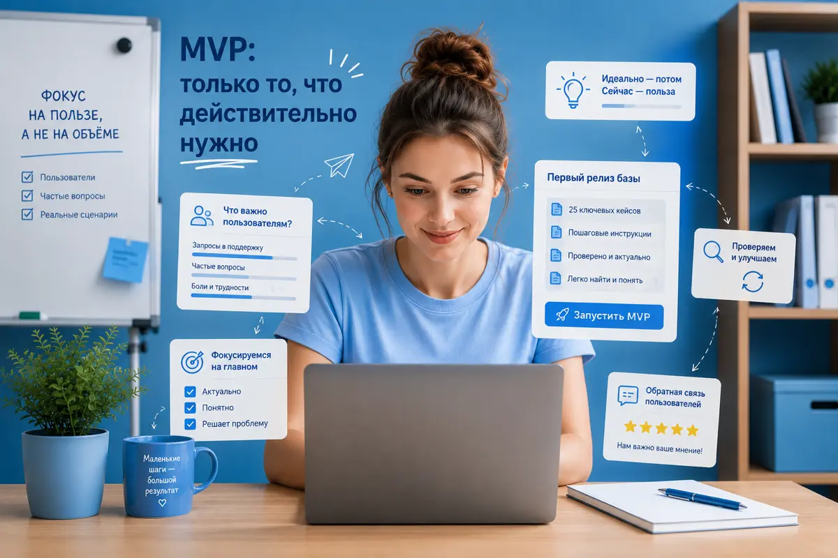 История одной базы знаний. Часть 2: как я собрала MVP | Сетка — социальная сеть от hh.ru