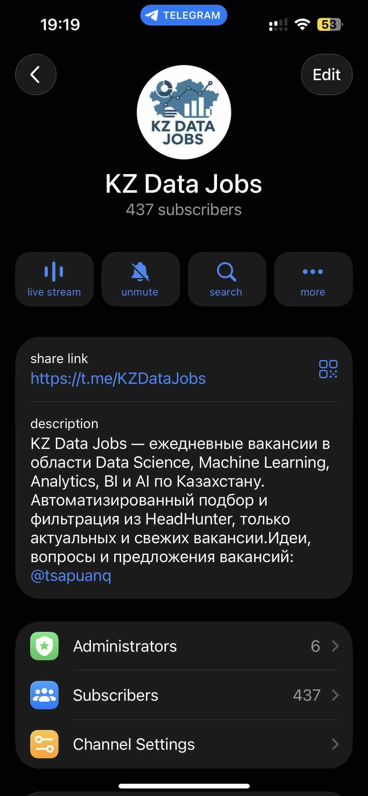 Network member avatar