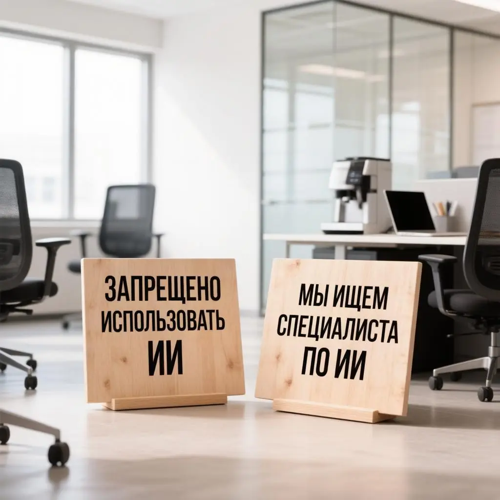 Нас учат работать с ИИ, но запрещают им пользоваться | Сетка — социальная сеть от hh.ru