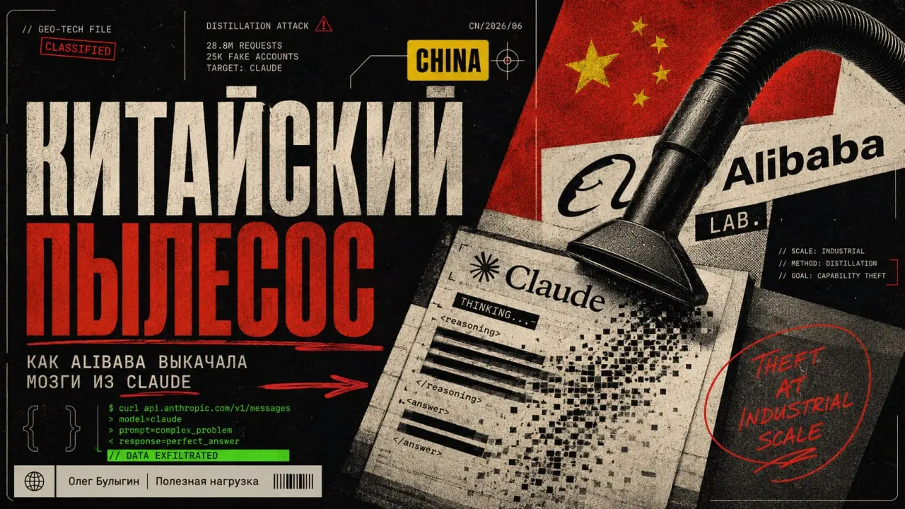 Китайский пылесос: как Alibaba выкачала мозги из Claude 🇨🇳
Anthropic написали слезное письмо в Сенат США, обвинив китайского гиганта Alibaba в «наглом» и «незаконном» воровстве технологий | Сетка — социальная сеть от hh.ru
