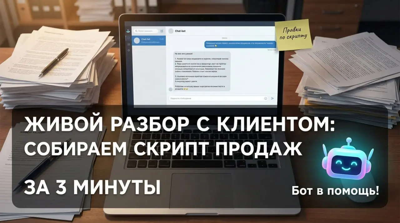 🚀 Создаем рабочий скрипт продаж за несколько минут без Word
Ты тоже замечал: 90% скриптов продаж пишут неделями, а потом они пылятся и не работают?
Вот видео-фрагмент рабочей встречи, где всё происход... | Сетка — социальная сеть от hh.ru