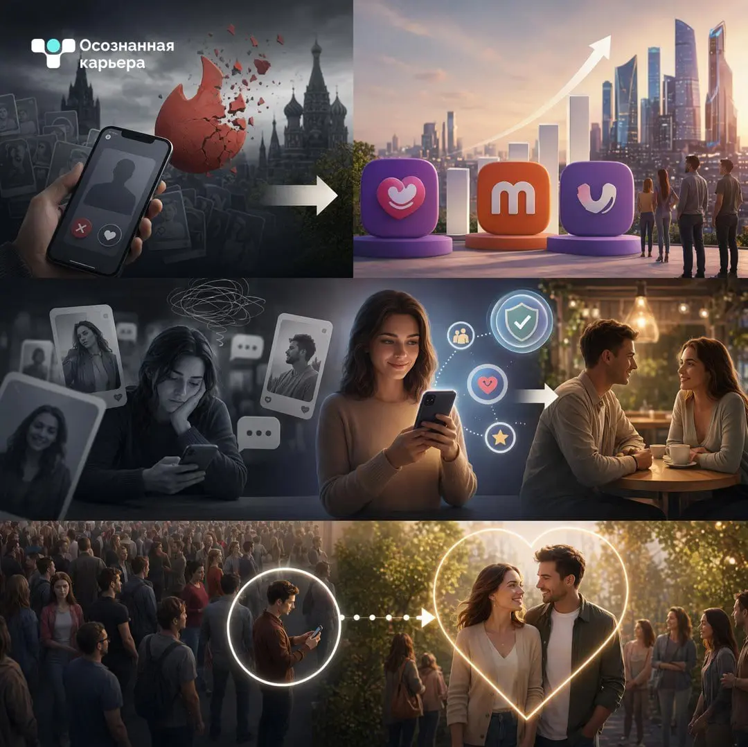 Что стало со знакомствами, когда ушел Тиндер?
После ухода из России Tinder в 2023 году, отечественный рынок дейтинга начал процесс активного импортозамещения, стали появляться новые сервисы и форматы | Сетка — социальная сеть от hh.ru