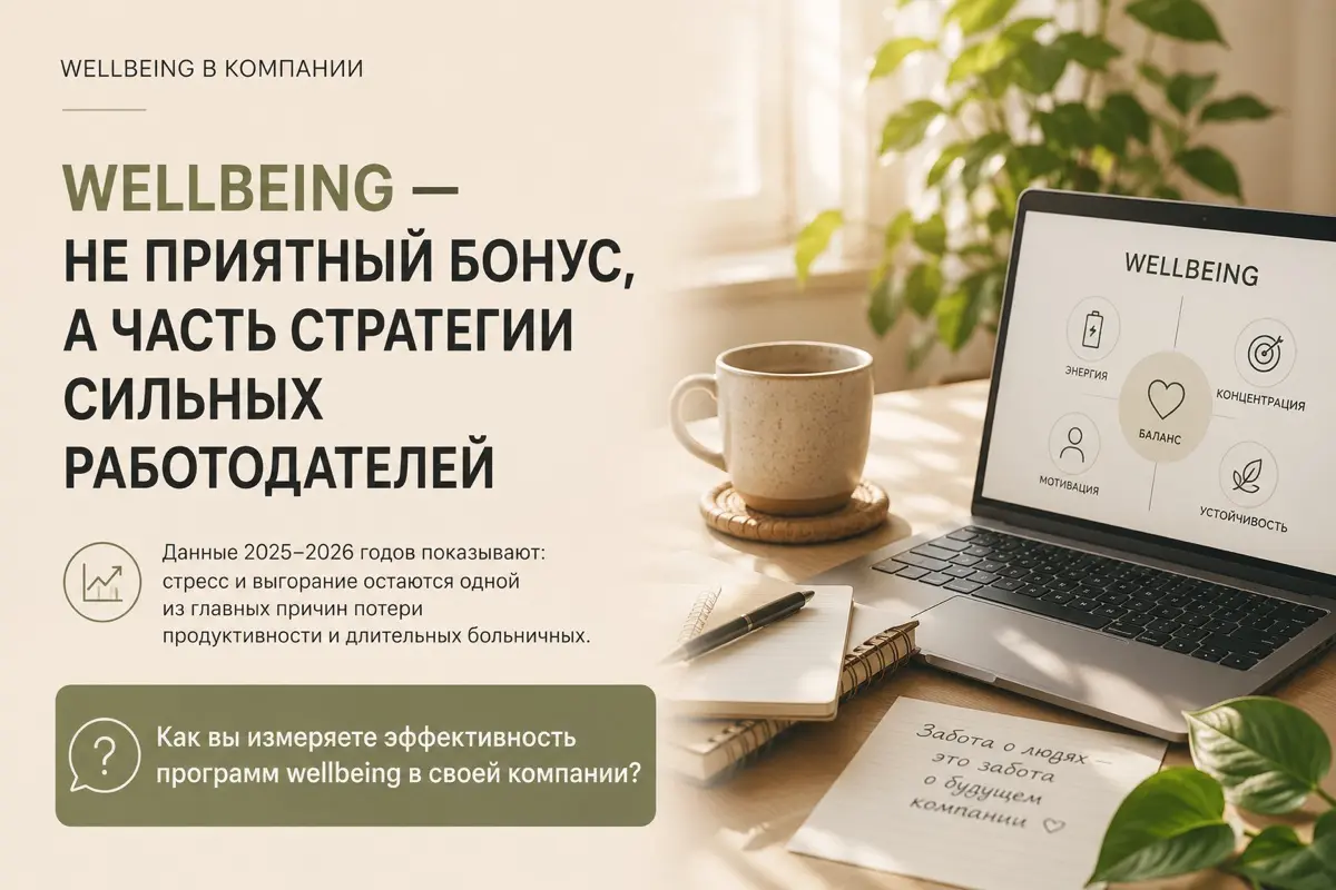 Мне кажется, в ближайшие годы wellbeing станет не приятным бонусом, а частью стратегии сильных работодателей | Сетка — социальная сеть от hh.ru