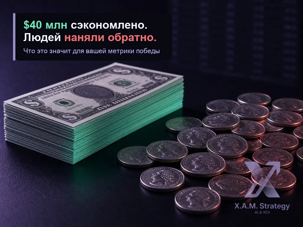 💡 $40 млн экономии — и через 16 месяцев объявление о найме людей обратно.
Это не провал AI. Это кейс о том, как выбор метрики до старта меняет всё | Сетка — социальная сеть от hh.ru