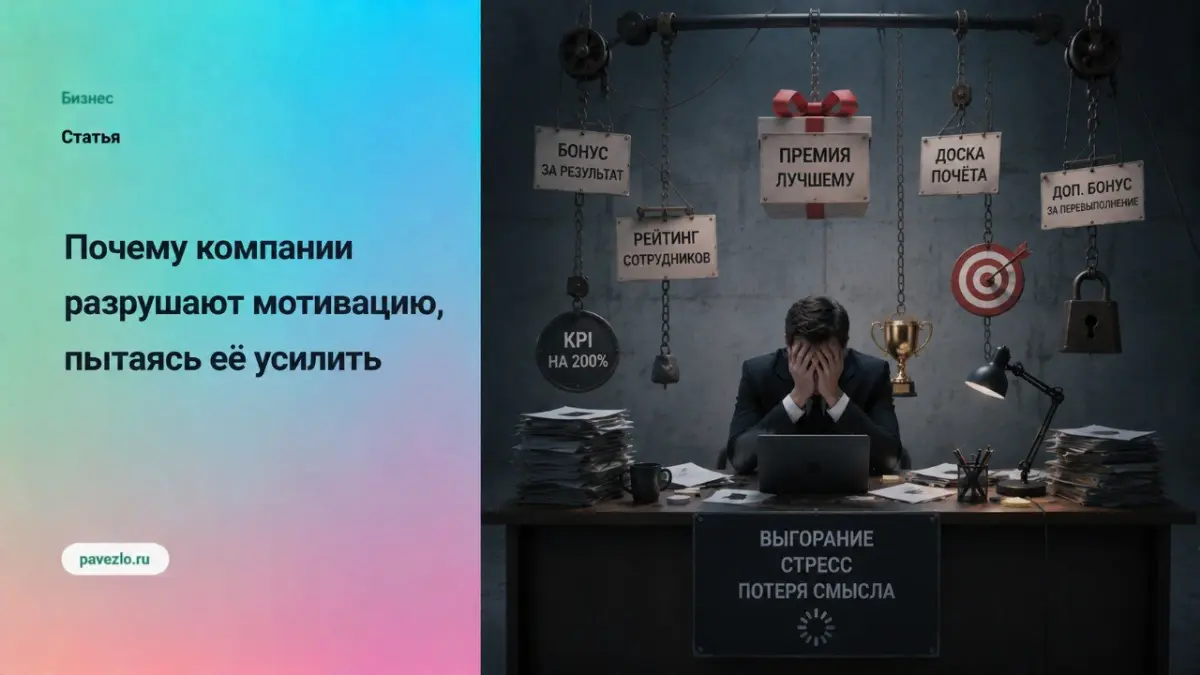 Почему мотивация сотрудников не работает | Сетка — социальная сеть от hh.ru