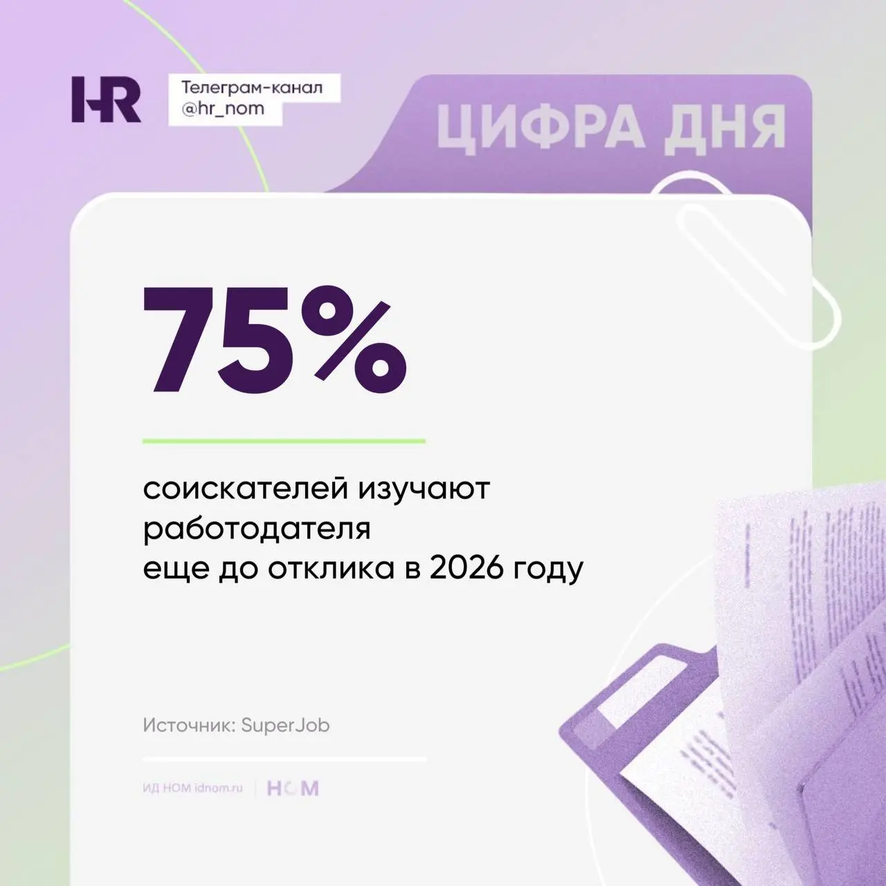 Соискатели стали более осторожными и уже не верят всем красивым словам в вакансиях или на собеседованиях – 3 из 4 кандидатов идут проверять правдивость информации, по данным SuperJob | Сетка — социальная сеть от hh.ru