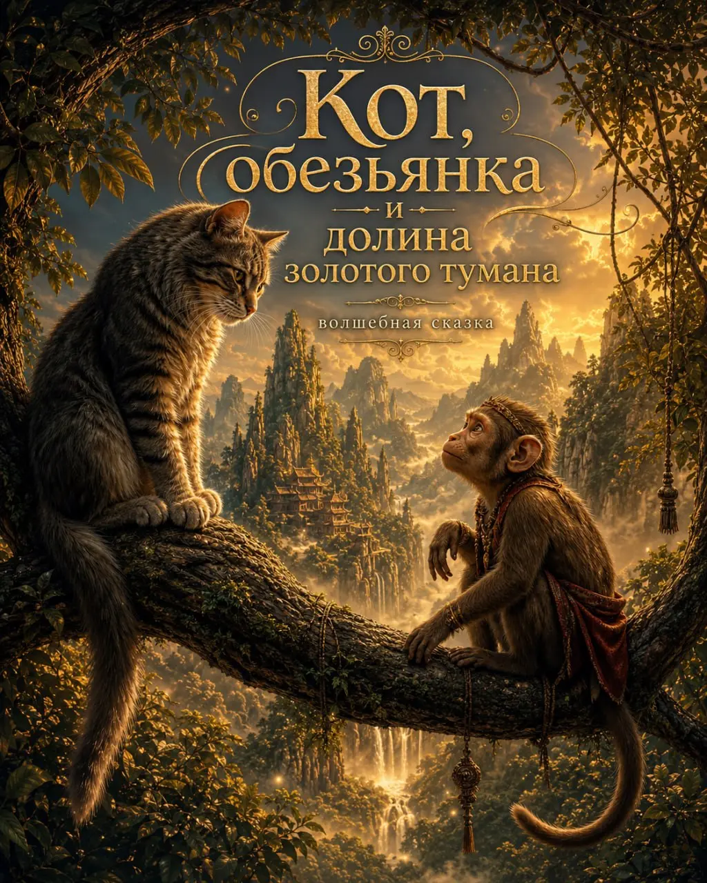 Кот, обезьянка и долина золотого тумана
Высоко над долиной, где облака спали между каменными вершинами, росло древнее дерево | Сетка — социальная сеть от hh.ru