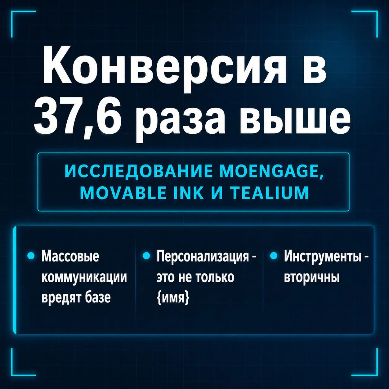 37,6х конверсии с рассылок — как?
Наткнулись на исследование MoEngage, Movable Ink и Tealium про customer engagement | Сетка — социальная сеть от hh.ru