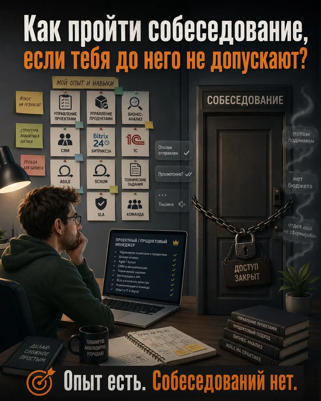 До собеседования не дошёл. Зато дошёл до поста в Сетке | Сетка — социальная сеть от hh.ru