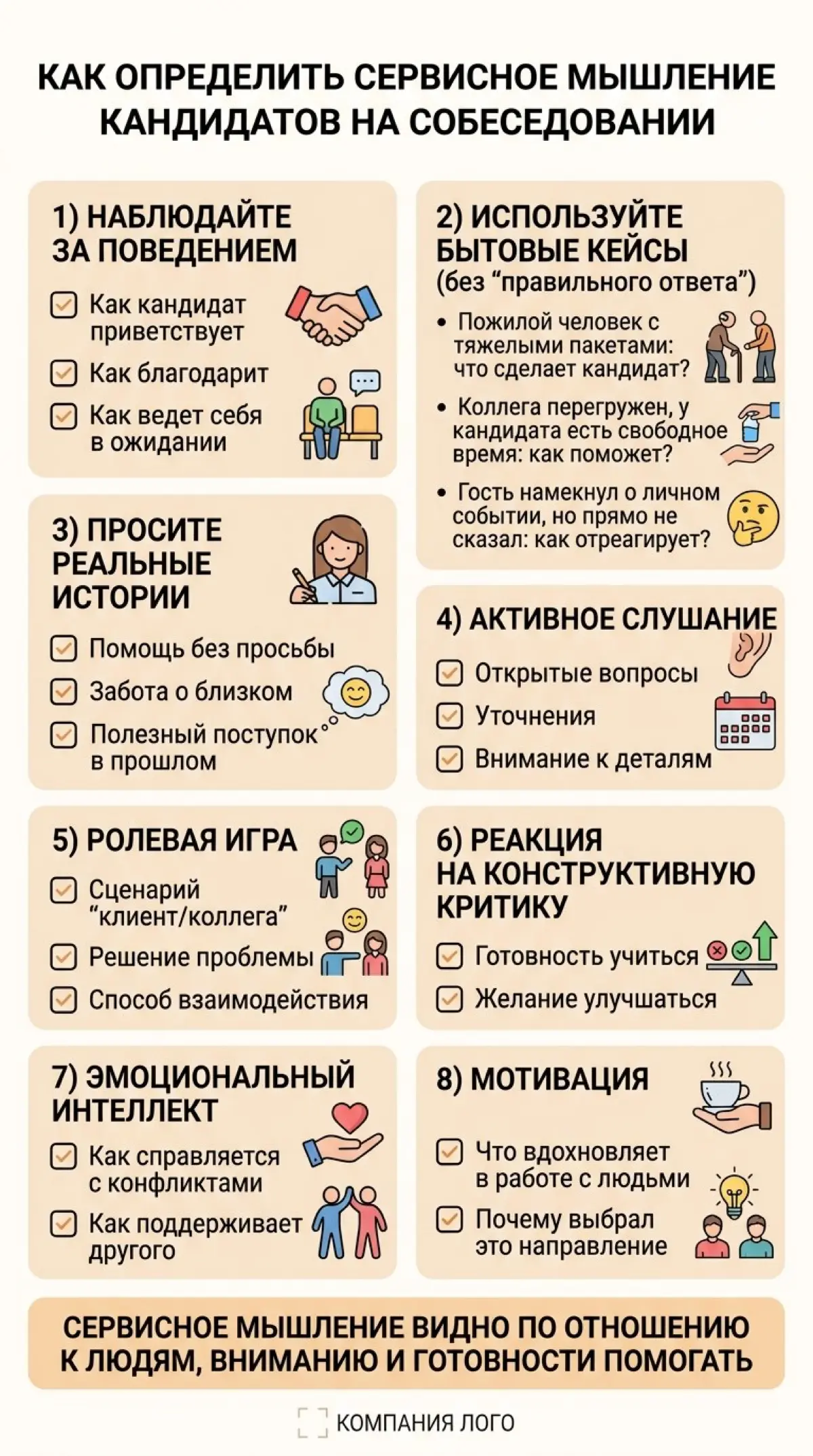 Как? Определить сервисное мышление у кандидатов на собеседовании — это важная задача | Сетка — социальная сеть от hh.ru