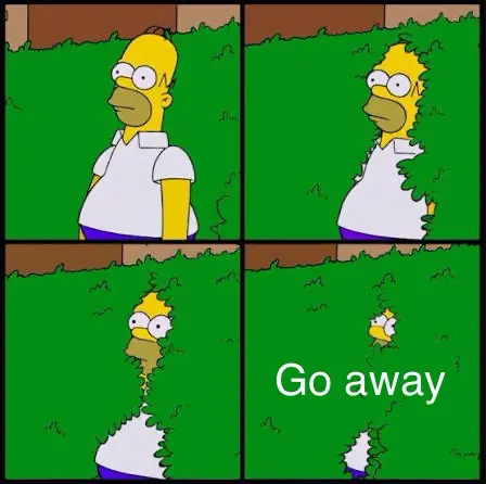 “Go away” (c) Homer J. Simpson | Сетка — социальная сеть от hh.ru