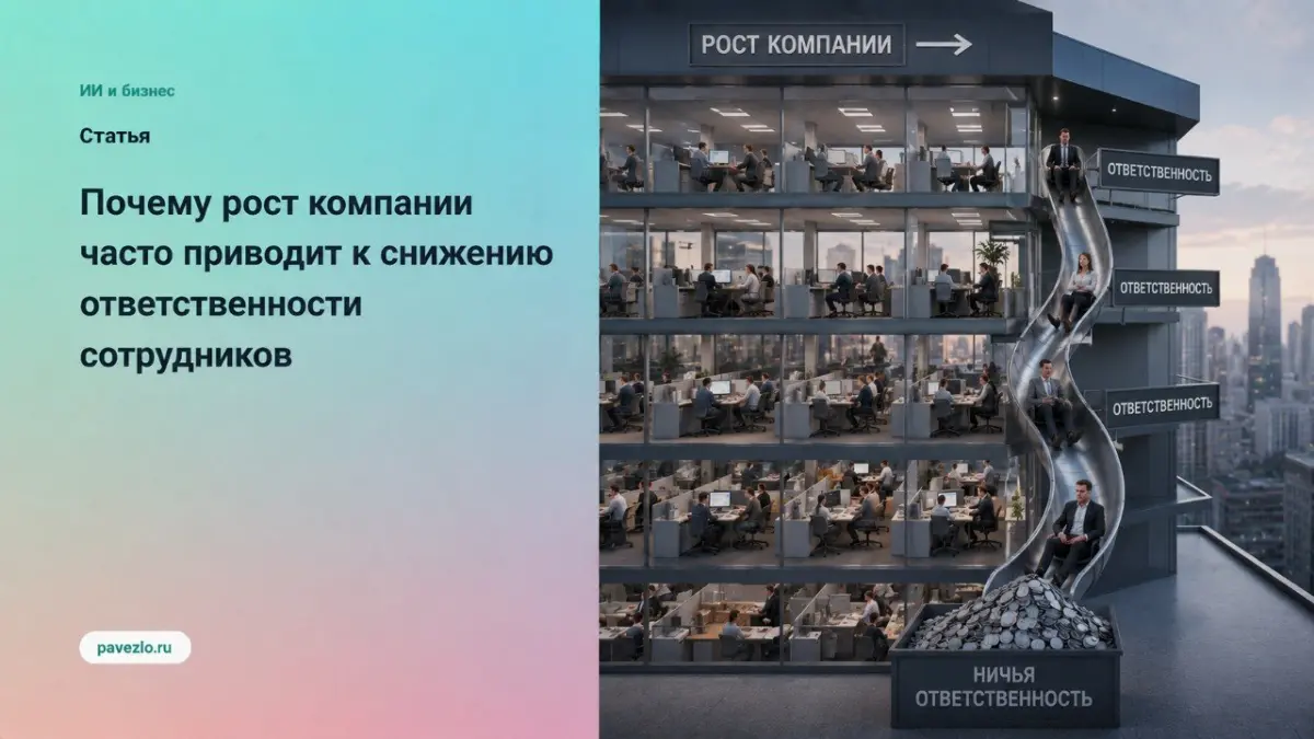 Рост компании часто приводит к снижению ответственности | Сетка — социальная сеть от hh.ru