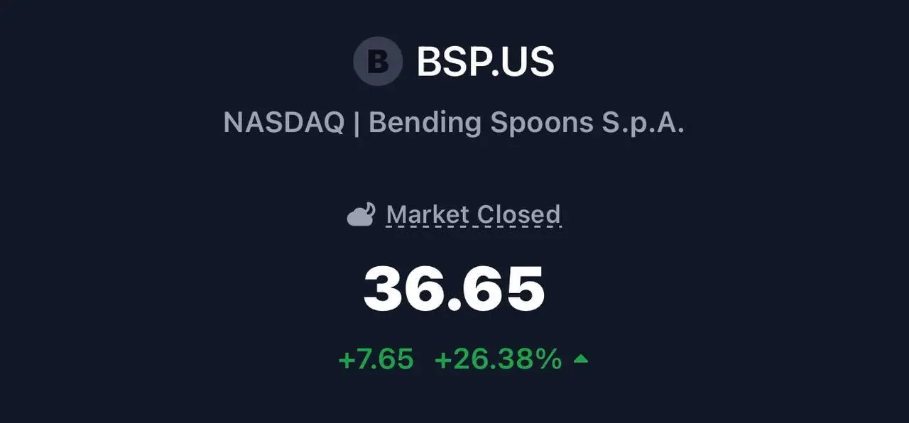 ⚡️ #BSP $36,65 показывает +26% на премаркете | Сетка — социальная сеть от hh.ru