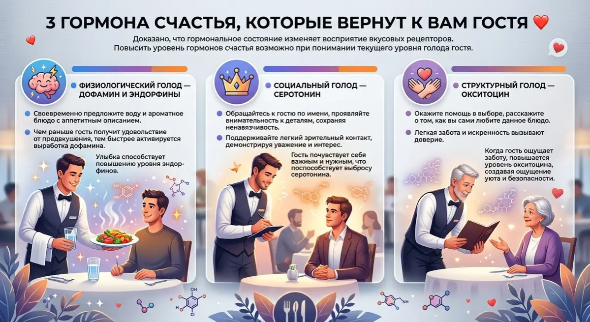 3 гормона счастья, которые вернут к вам гостя❤️
Доказано, что гормональное состояние изменяет восприятие вкусовых рецепторов | Сетка — социальная сеть от hh.ru