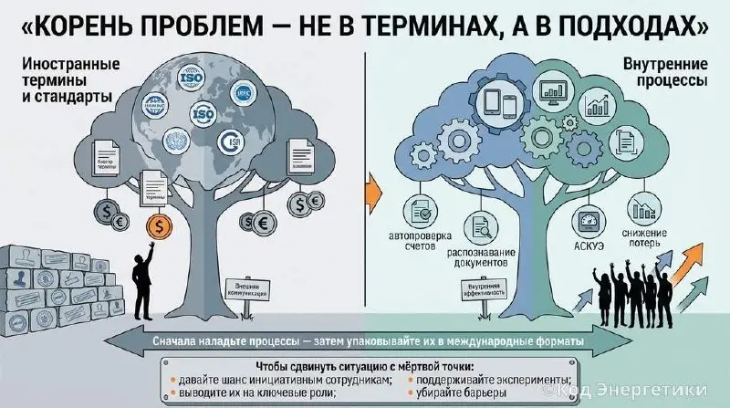 Иностранные термины vs внутренние процессы: где корень проблем?
Я считаю, что корень затяжных проблем в отрасли — не в отсутствии зарубежных методик или нормативных актов, а в инертности подходов и не... | Сетка — социальная сеть от hh.ru