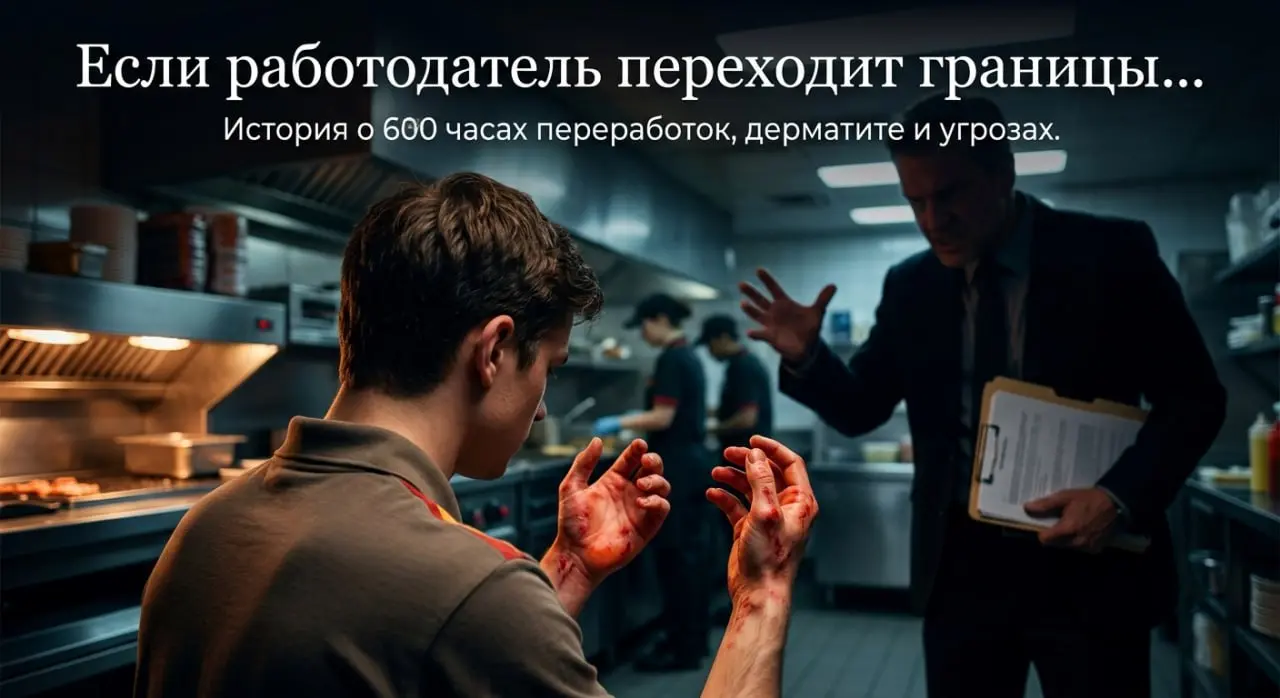 ЕСЛИ РАБОТОДАТЕЛЬ ПЕРЕХОДИТ ГРАНИЦЫ..А сегодня мои дорогие, я расскажу вам историю про 600 часов переработок, дерматит и угрозы. Возможно вас удивит, что такое еще бывает | Сетка — социальная сеть от hh.ru