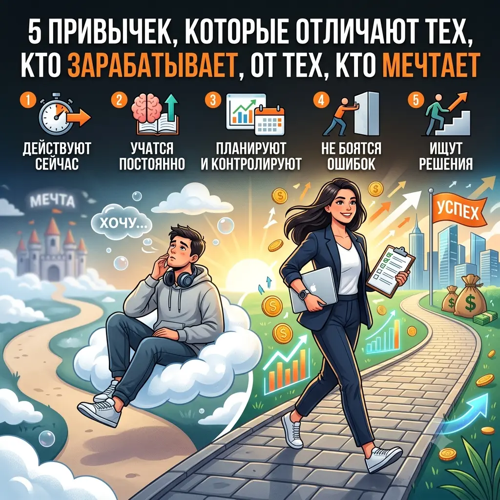 5 привычек, которые отличают тех, кто зарабатывает | Сетка — социальная сеть от hh.ru