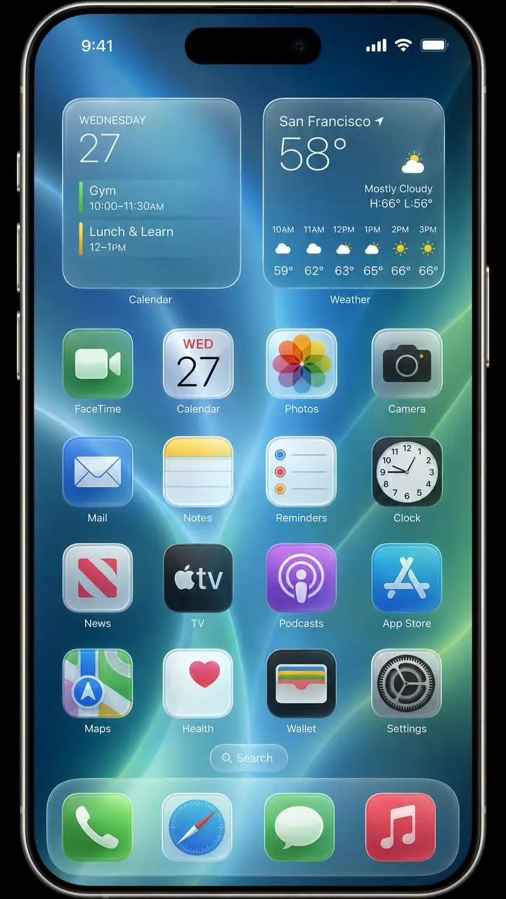 Сгенерировал стеклянный интерфейс iOS для олдов) | Сетка — социальная сеть от hh.ru