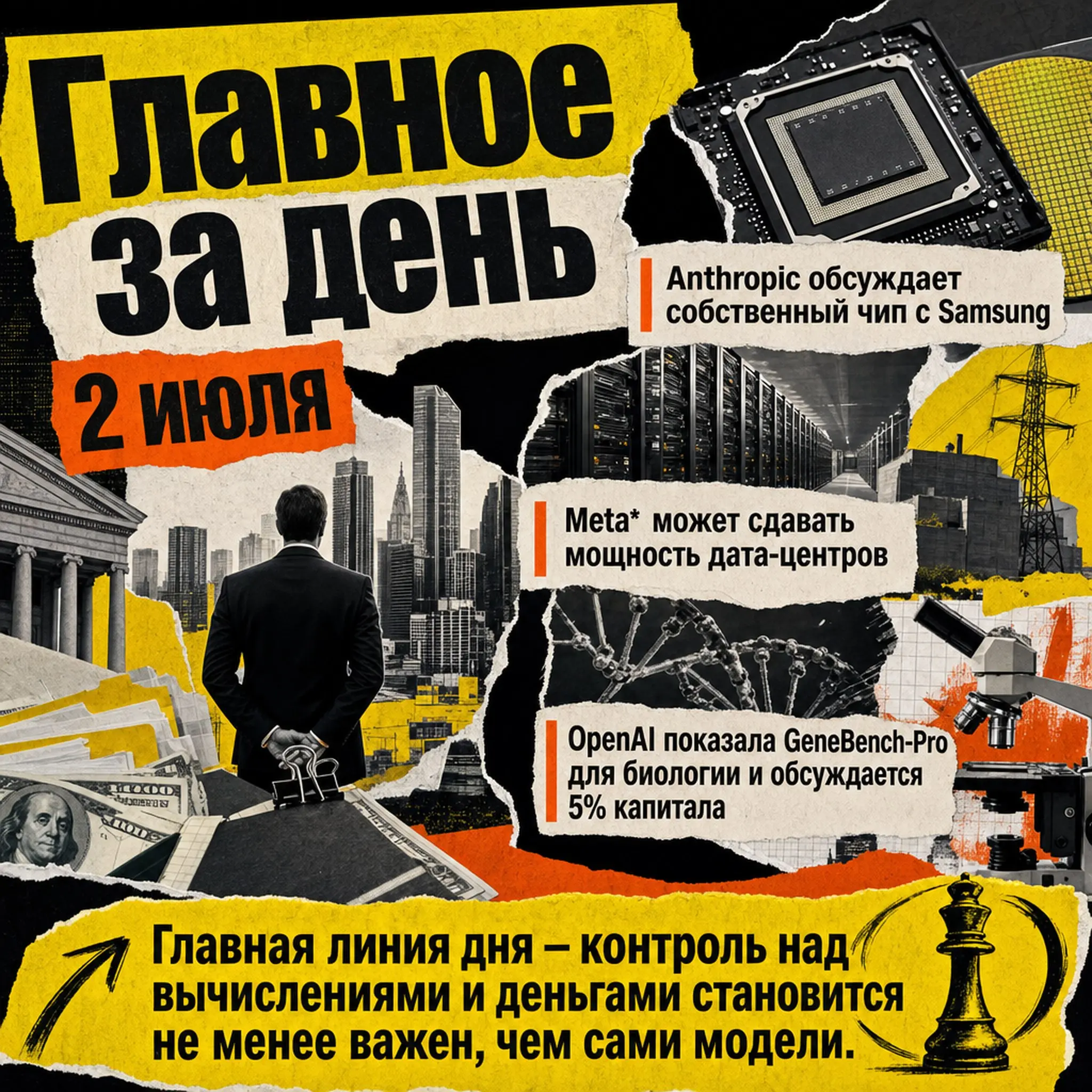 2 июля в ленте сразу несколько историй про то, где в ИИ теперь лежат деньги и контроль над вычислениями | Сетка — социальная сеть от hh.ru