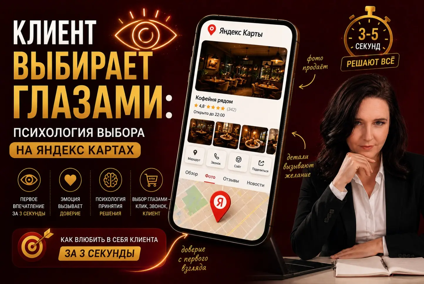 👀 Клиент выбирает глазами: психология выбора на Яндекс Карта | Сетка — социальная сеть от hh.ru