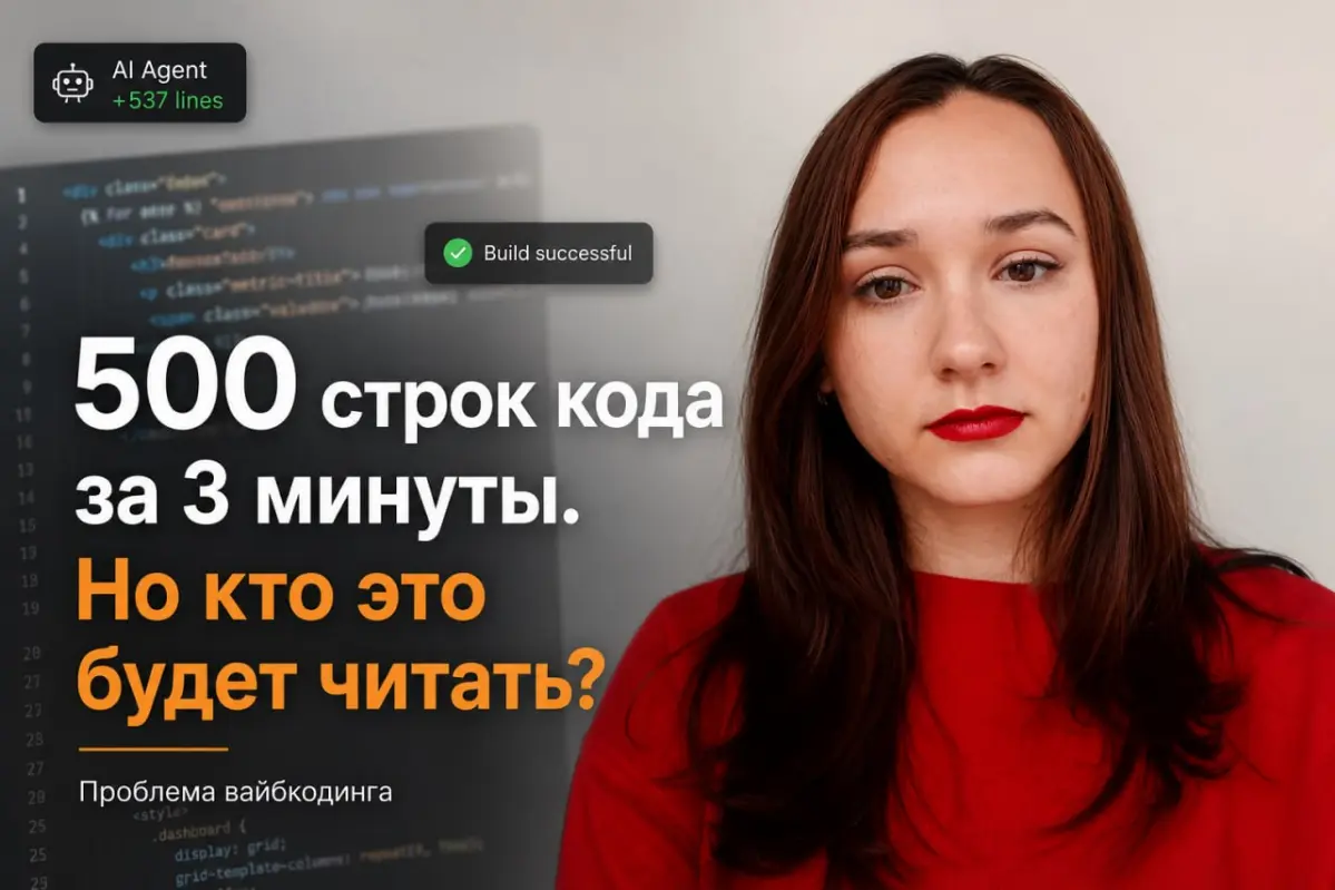 500 строк HTML, CSS и Jinja за 3 минуты. У вайбкодинга есть проблема, никто не хочет проверять этот код.
Когда я делала макет дашборда через нашу внутреннюю модель в VS Code, я прям словила кайф | Сетка — социальная сеть от hh.ru