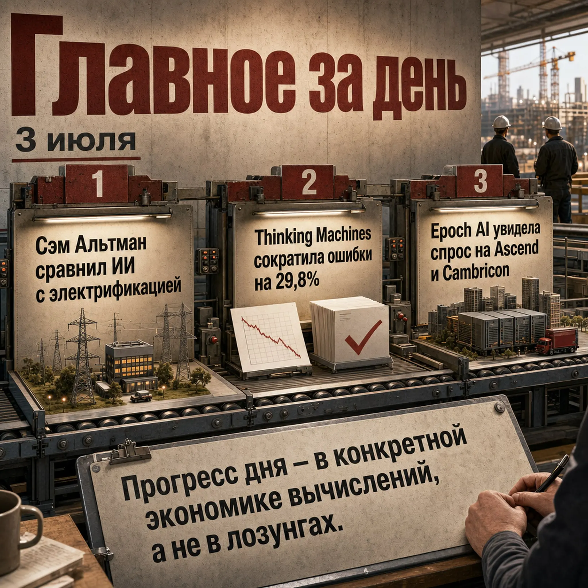 3 июля: ИИ ускоряет и большие решения, и маленькие пайплайны Посты:
Сэм Альтман в Financial Times снова поднял планку ожиданий: по его словам, в течение одного-двух лет могут появиться системы с пораз... | Сетка — социальная сеть от hh.ru