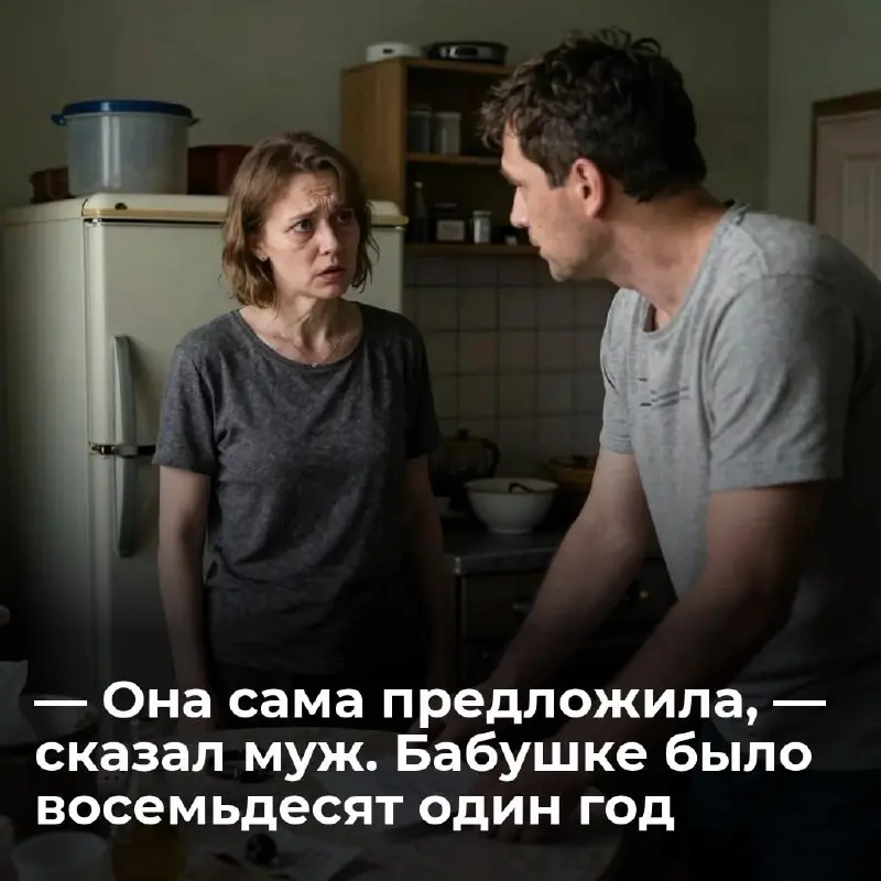 — Она сама предложила, — сказал муж. Бабушке было восемьдесят один год
Конверт лежал на холодильнике | Сетка — социальная сеть от hh.ru