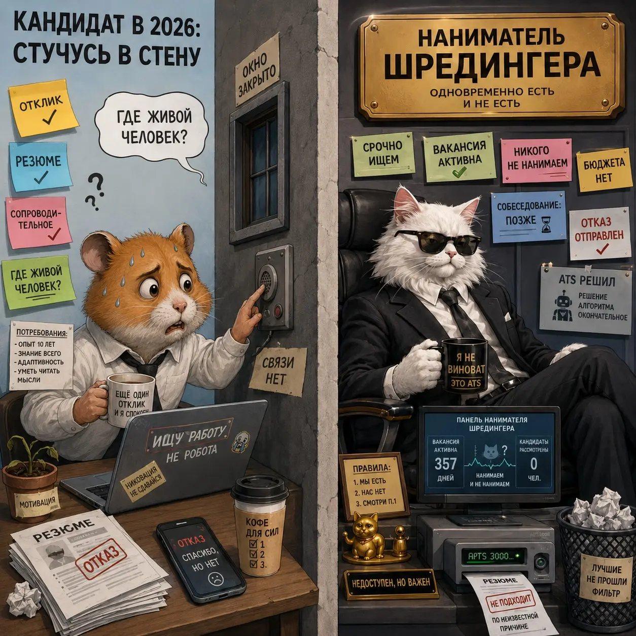 Когда решил найти работу в 2026 году | Сетка — социальная сеть от hh.ru