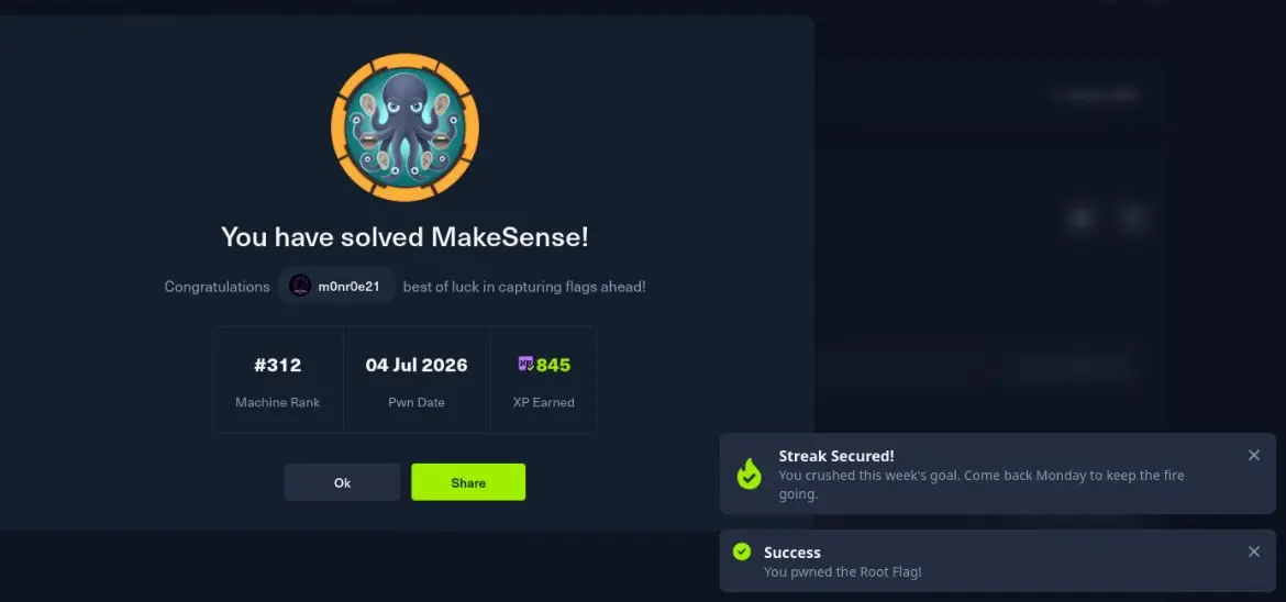 Конкуренция на HTB настолько высокая, что сделав паузу на Standalone, смог попасть только на 312 на новую машину 😅 | Сетка — социальная сеть от hh.ru