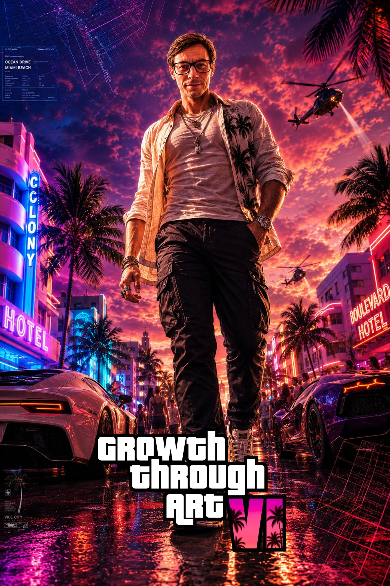 Обыграл эстетику GTA 6, но смысл здесь не в фан-арте | Сетка — социальная сеть от hh.ru