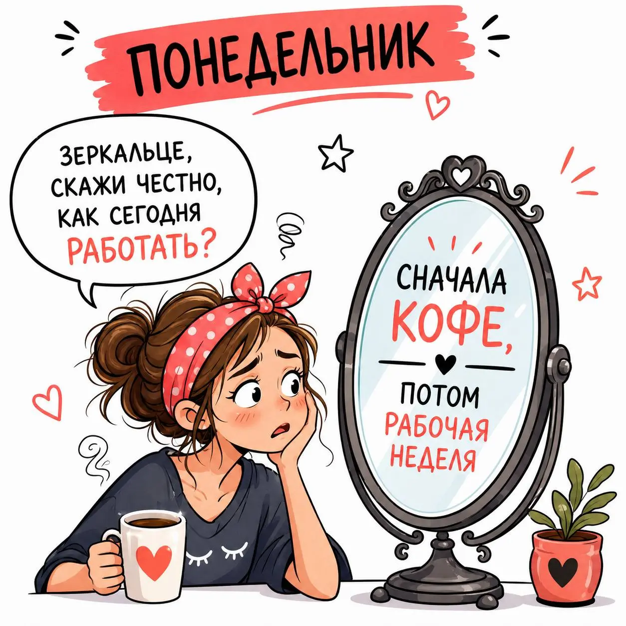 #мемдня
Свет мой зеркальце скажи, как работать подскажи?
Бывают выходные, после которых нужны еще выходные | Сетка — социальная сеть от hh.ru