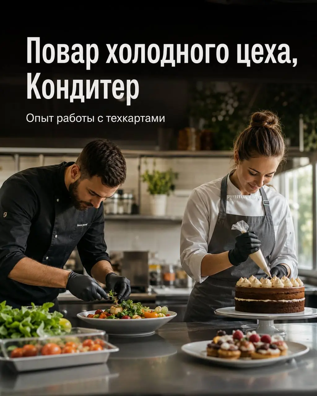 1️⃣ПОВАР ХОЛОДНОГО ЦЕХА - от 4500₽/смена2️⃣КОНДИТЕР - от 5000₽/смена
Академия
• Москва, м. Пролетарская, ул.Абельмановская д | Сетка — социальная сеть от hh.ru