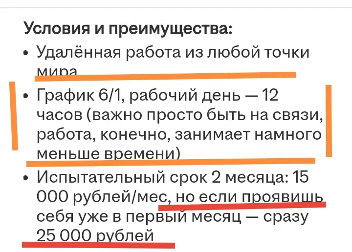 Рукводитель за 25 тыщ рублей, график 6/1 и 12 часовой день | Сетка — социальная сеть от hh.ru